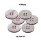 12 Pieces Faux Mermaid Shell Buttons 21mm 7/8", Clear Plastic 4-Hole Sewing Buttons